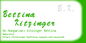 bettina kitzinger business card